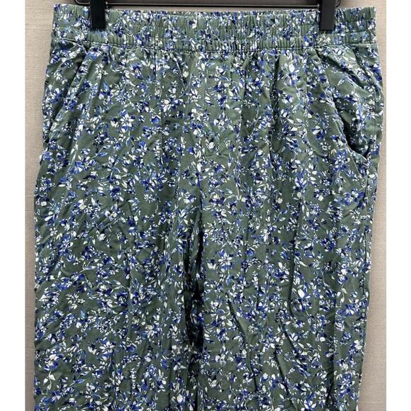 Jessica Simpson Womens Green Pants Floral Elastic Waist - Picture 4 of 4
